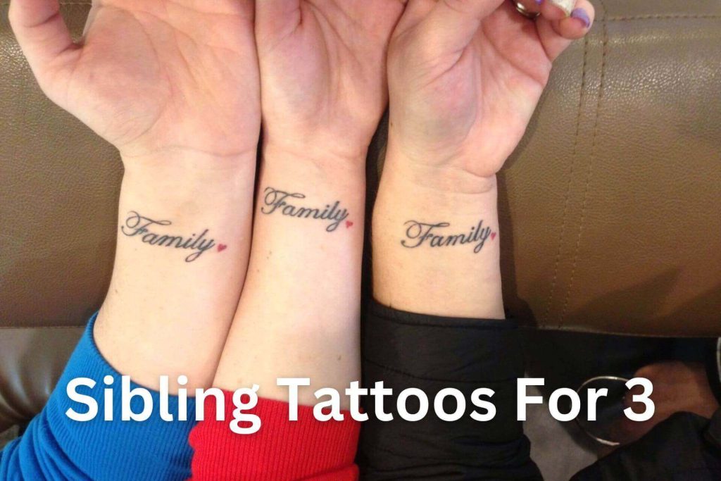 Siblings Tattoos For 3